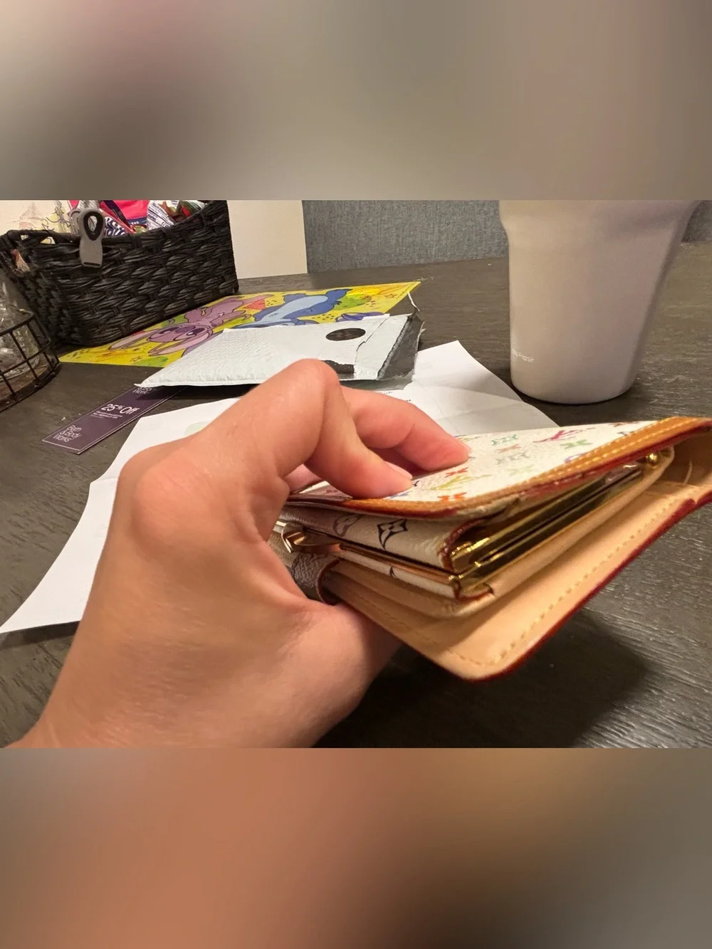Louis Vuitton x Takashi Murakami Multicolore Viennois Wallet M92987 TH0016
